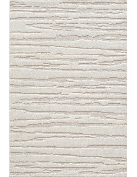 Monaco  46 - Tapis à motif géometrique  Effet 3D couleur crème