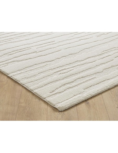 Monaco  46 - Tapis à motif géometrique  Effet 3D couleur crème