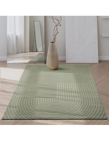 Tapis Intérieur/Extérieur Moderne TENERIFE VERT à motif géométrique