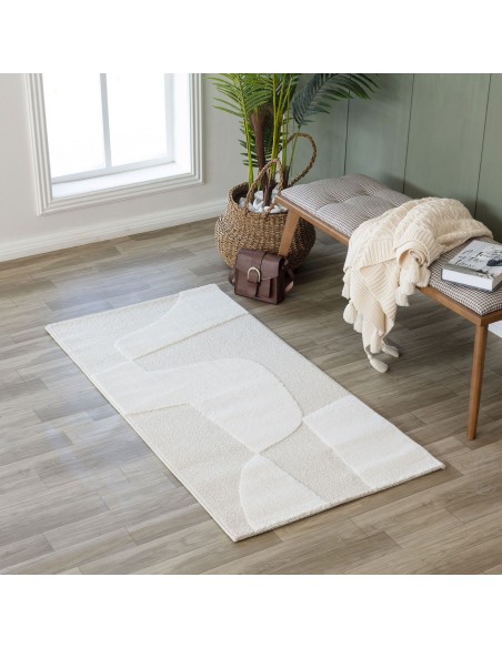 Tapis abstrait crème MONACO 80