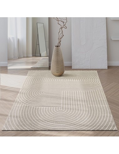 Tapis Intérieur/Extérieur Moderne TENERIFE Beige à motif géométrique