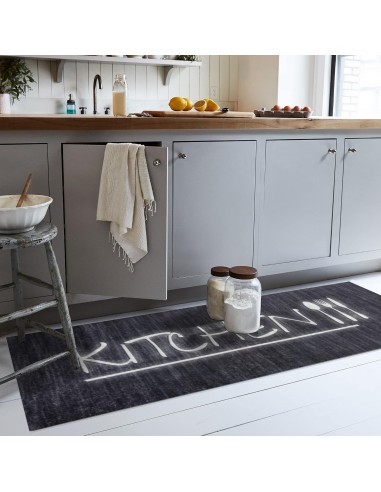 Kitchen - Tapis  Kitchen imprimé Noir...
