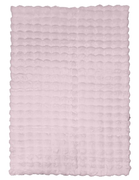 Tapis extra Doux BUBBLE Rose à relief