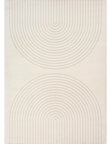 Tapis Motif Géométrique double arc Eclipse Crème