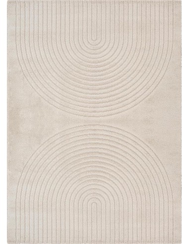 Tapis Motif Géométrique double arc Eclipse Beige