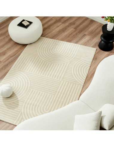 COSY 163C - Tapis crème avec motifs... COSY 163C - Tapis crème avec motifs...