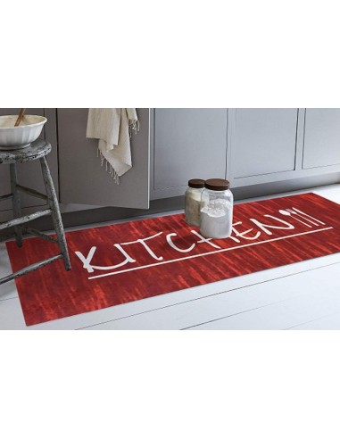 Kitchen - Tapis  Kitchen imprimé Noir ou Rouge