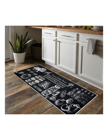 Tapis Internationale Cuisine Noir Tapis Internationale Cuisine Noir
