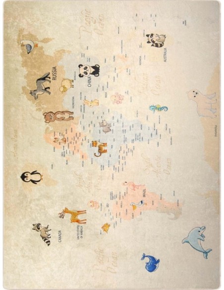 Tapis Enfant carte du Monde