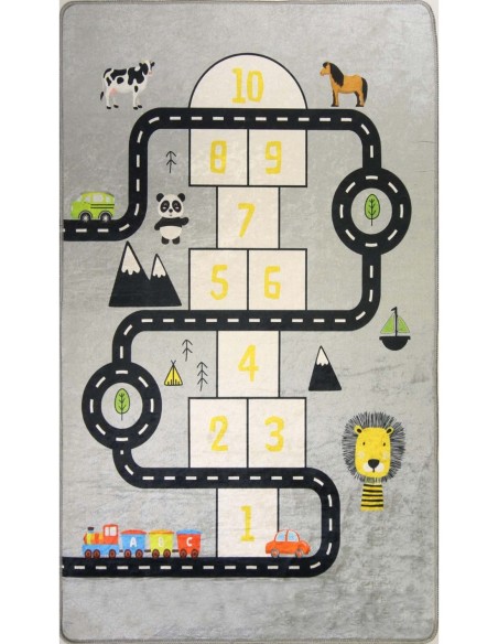Tapis CIRCUIT Marelle Gris