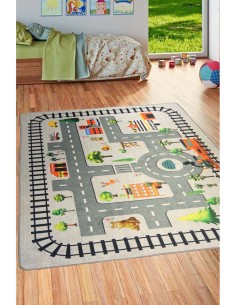 Tapis CIRCUIT ZOO Gris 2