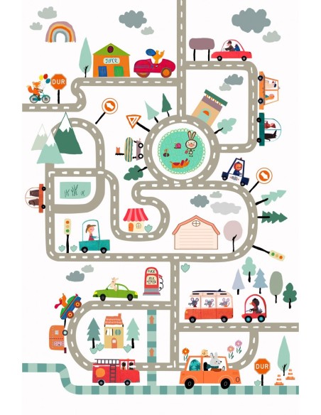 Tapis Enfant Circuit de voiture