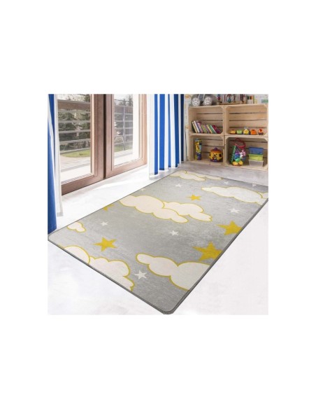 Tapis NUAGE Gris/Jaune