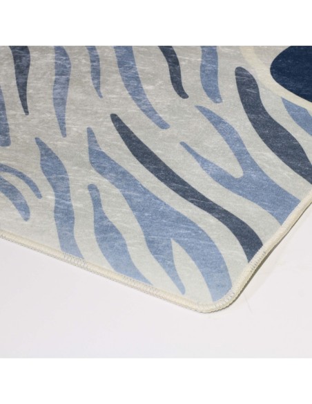 Tapis chambre enfant ZEBRE Bleu