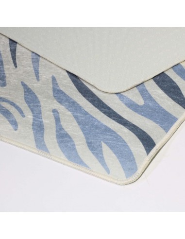 Tapis chambre enfant ZEBRE Bleu