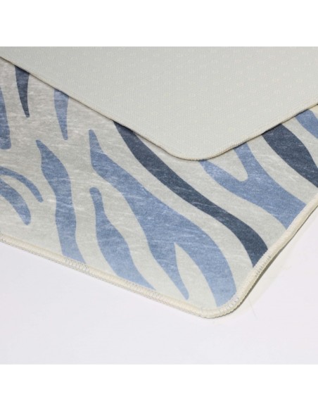 Tapis chambre enfant ZEBRE Bleu