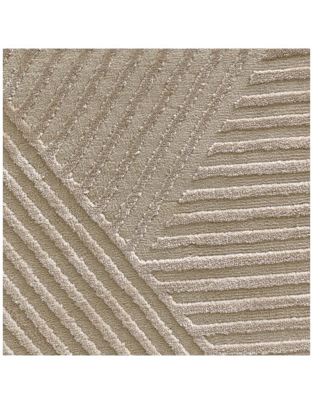 COSY 160B - Tapis beige avec motifs géométriques