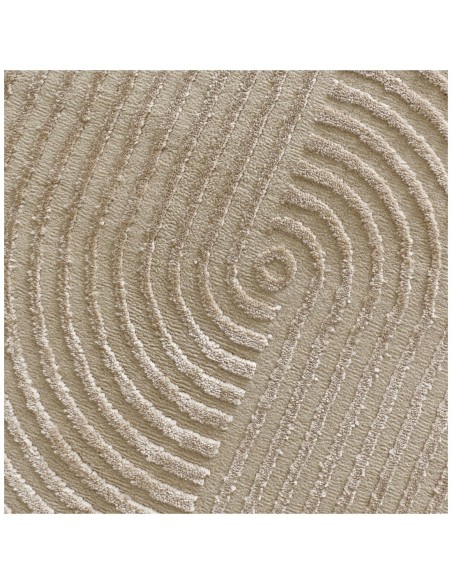 COSY 159B - Tapis beige avec motifs géométriques