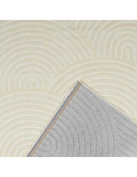 COSY 157B - Tapis beige avec motifs arcs en relief