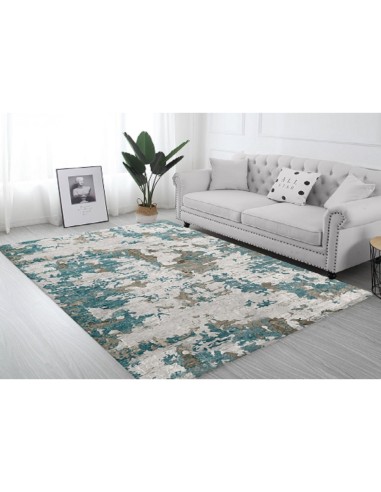 Tapis Moderne Bleu