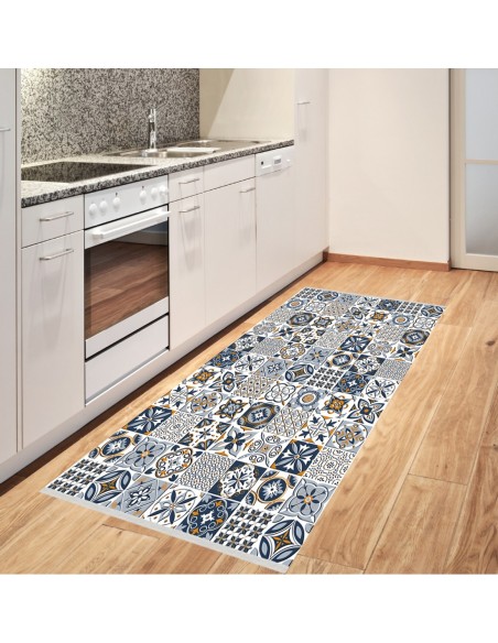 Tapis de Cuisine Carreaux de Ciment
