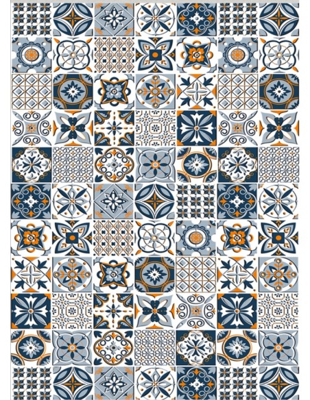 Tapis de Cuisine Carreaux de Ciment