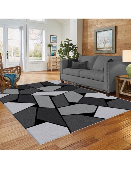 Tapis GEOMETRIQUE Gris
