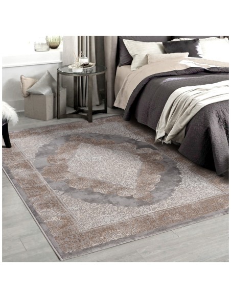 Tapis LEXA impression Baroque - Gris