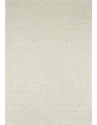 COSY 160C - Tapis crème avec motifs géométriques