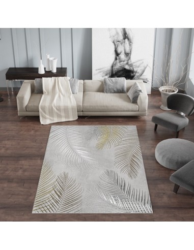 DUBAI 51 Feuille - Tapis feuille gris... DUBAI 51 Feuille - Tapis feuille gris...