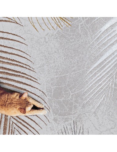 DUBAI 51 Feuille - Tapis feuille gris... DUBAI 51 Feuille - Tapis feuille gris...