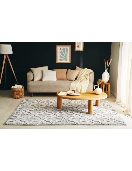 Harmony 917 gris - Tapis de salon géométrique crème