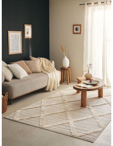 Harmony 919 Beige - Tapis de salon géométrique crème