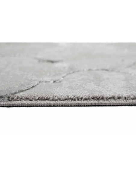 Tapis Studio Quadrilobe Gris Motif arabesque