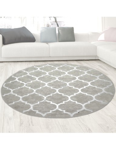 Tapis Studio Quadrilobe Gris Motif...