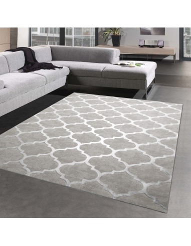 Tapis Studio Quadrilobe Gris Motif...