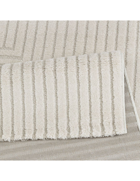 Monaco  53 - Tapis à motif géométrique couleur crème