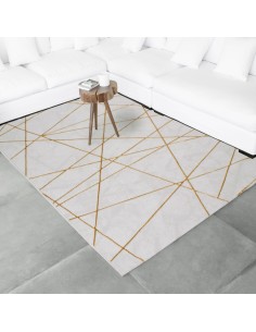 TAPIS CRÈME AVEC MOTIF DORÉ