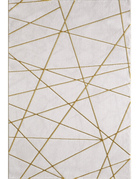 TAPIS CRÈME AVEC MOTIF DORÉ