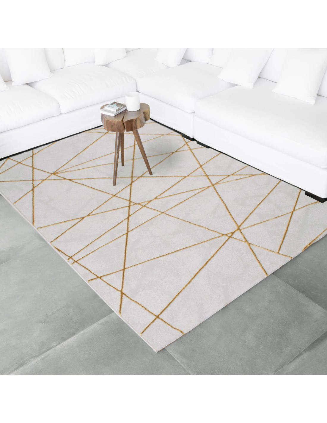 tapis beige doré pour salon
