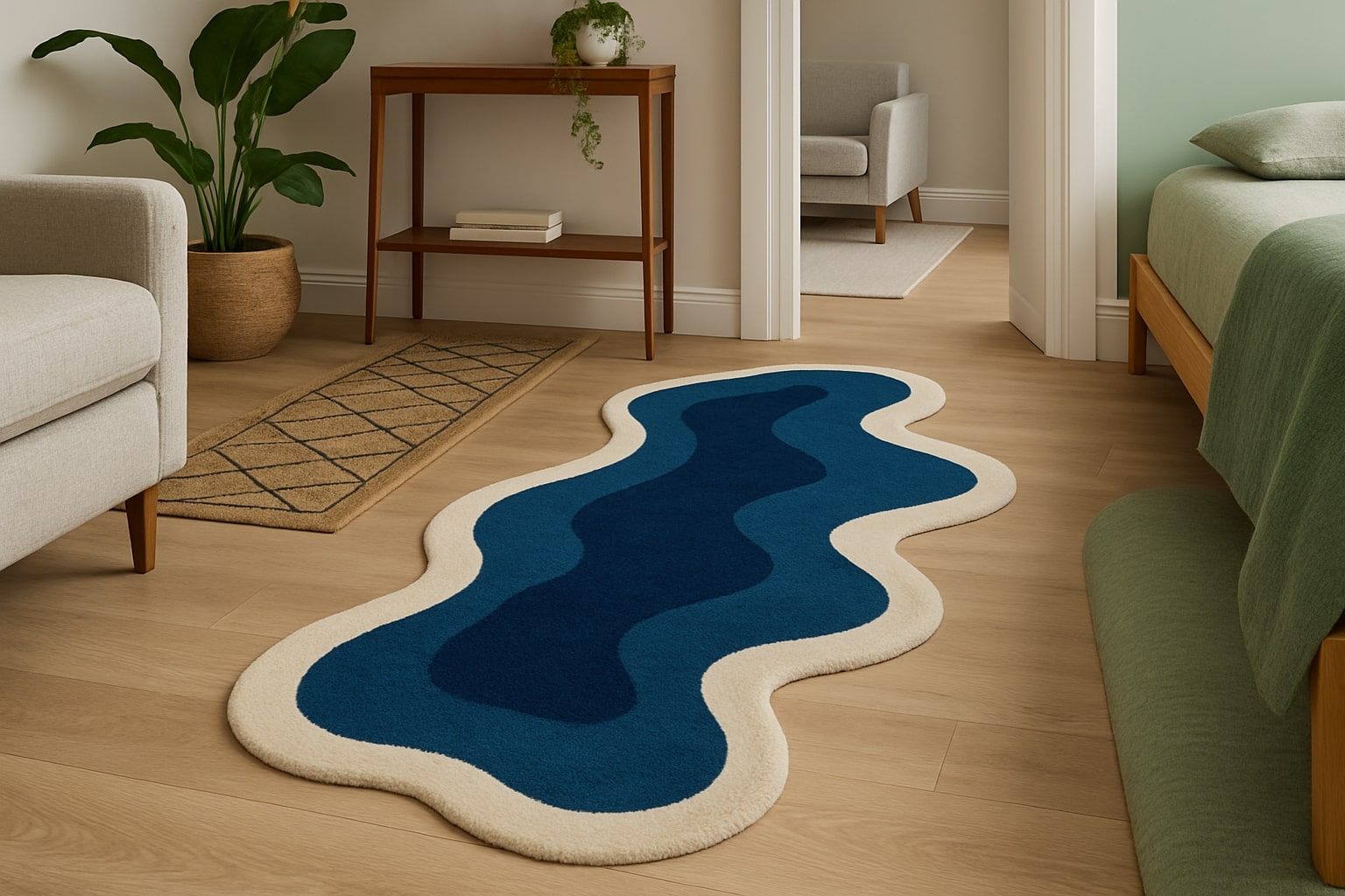 TAPIS COULOIRE BLEU